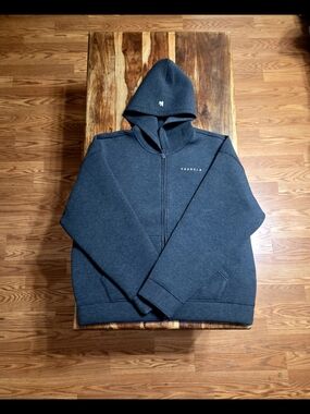 YoungLA Men's Heather Black "Scuba" Zip-Up Hoodie